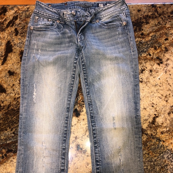 Miss Me Ankle Skinny Jeans MM Jeans Distressed 27 Women Girls Juniors Pretty - Picture 10 of 14